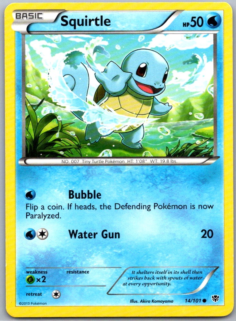 Squirtle 14/101 Plasma Blast Common Normal NM