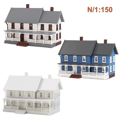 #ad Evemodel N Scale Model Dwelling House Kit Two story with Porch for Buildings $11.69
