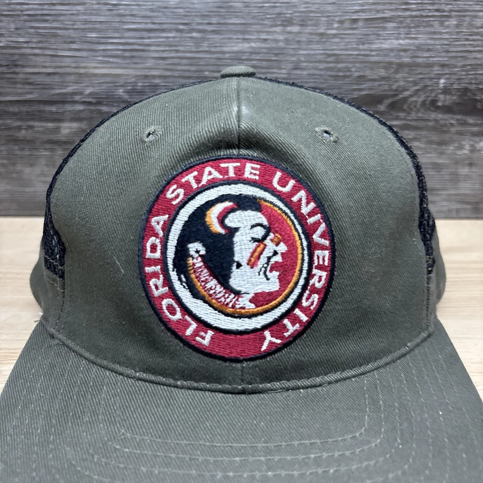 Florida State Seminoles Sombrero Gorra Correa Trasera Para Hombre Talla Única Verde NCAA Fútbol Foto 2 de 4