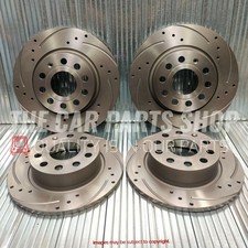 FOR FORD FOCUS MK4 ST 2.3 BREMB0 DRILLED GROOVED DISCS FRONT REAR 330MM 302MM