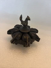 Tika Tikka For 1950s Brass For Kumkum Spices India  Chicken Rooster Locks (a19