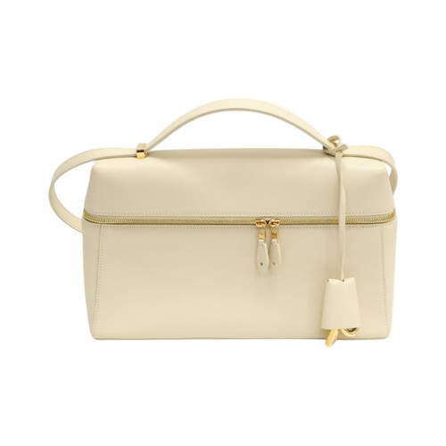 LORO PIANA Extra Shoulder Bag Calfskin Beige