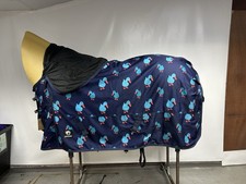 Used 6’0 Horse Masters 200g Turnout Horse Rug Fixed Hood #B996