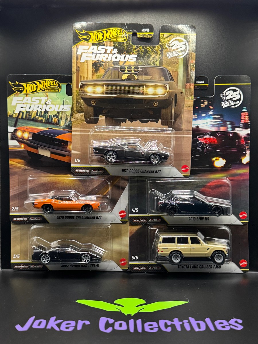 Hot Wheels Premium Fast & Furious 25th Set of 5 Cars Q Case HNW46