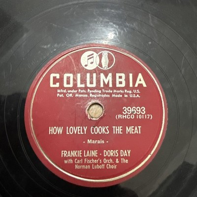 10'' 78 RPM-Doris Day/Frankie Laine-Sugarbush/How Lovely Cooks the Meat/39693