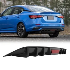 Rear Bumper Diffuser Lip Spoiler Splitter Shark Fins Body Kit For Nissan Sentra