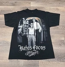 DGA Dan Gonzales "Vatos Locos Forever" Dead Men T Shirt Rare Black Lg