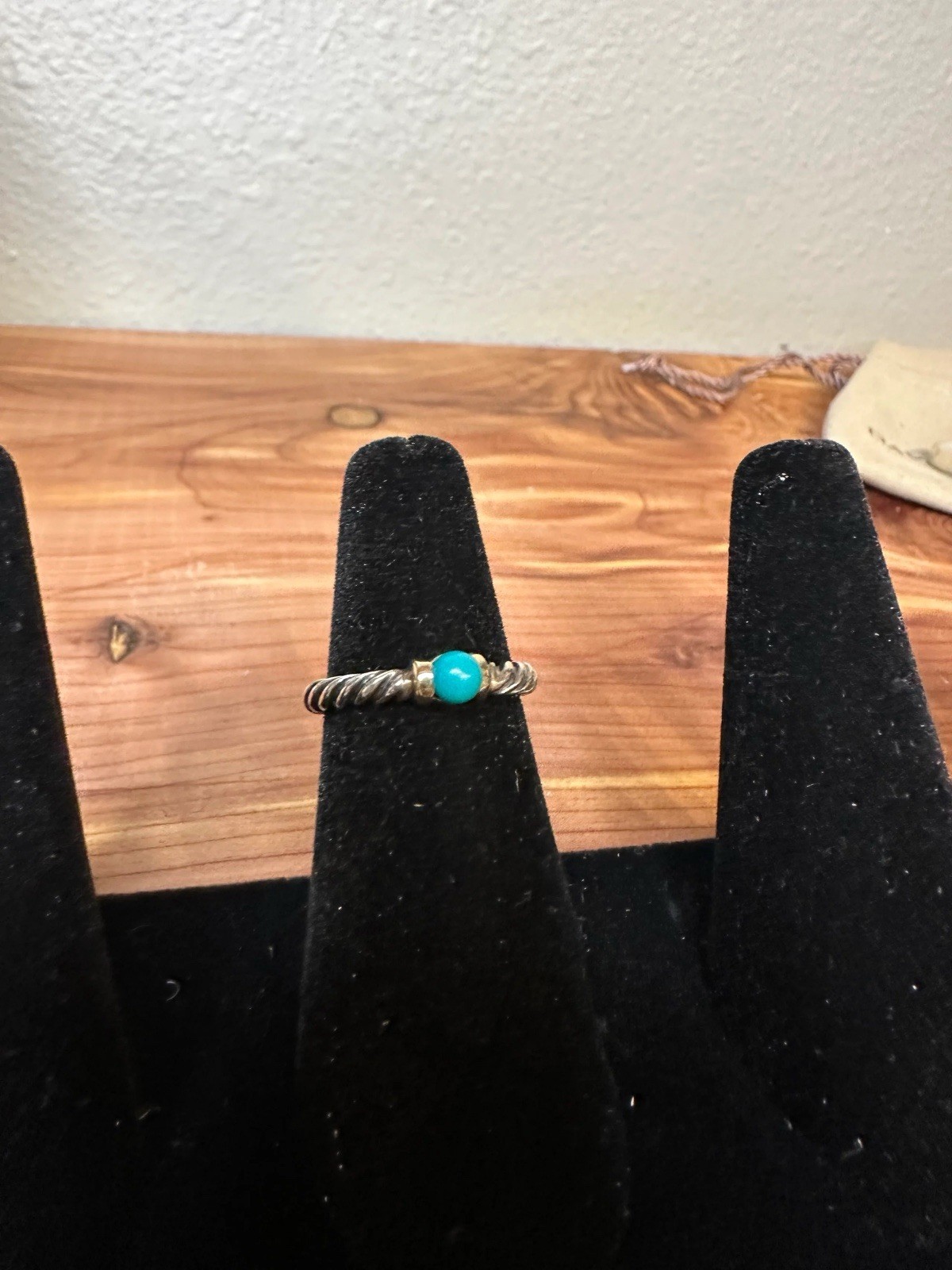 David Yurman Turquoise Bead Cable Stackable Sterl… - image 2