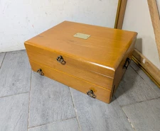 Vintage Eureka Reed & Barton Silverware Flatware Storage Chest Wood Case/Box F34