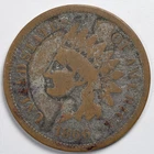 1866 Indian Head Penny Cent Good (G) Damaged