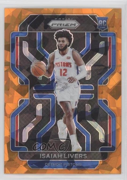 2021-22 Panini Prizm Orange Ice Prizm Isaiah Livers #296 12g7
