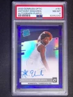 2020-21 Panini Donruss Optic Anthony Edwards #151 Rated Rookie Auto Purple PSA 8