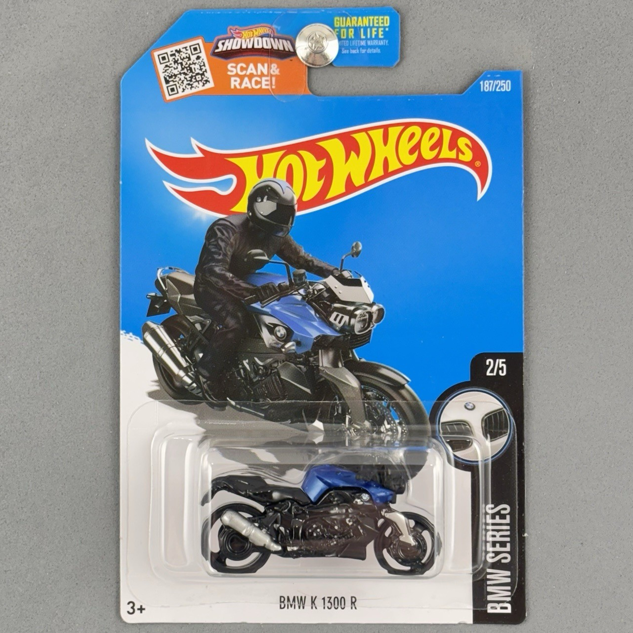 2016 Hot Wheels BMW K 1300 R Dark Blue Black BMW Series 2/5 Motorcycle Motorrad