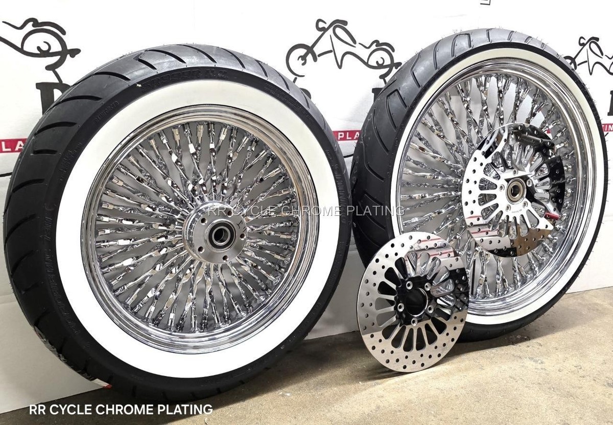 2008ホリディロッズ チェイス 52シェビー DNA Cali 52 Twisted Spoke 21 & 18 Wheels Rotor Harley Touring 00