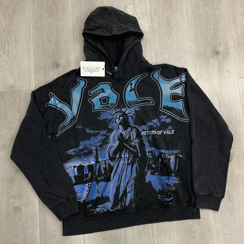 Vale Forever Statue of Liberty Hoodie 'Black' Men's Streetwear