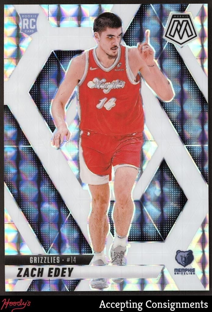 2024-25 Panini Mosaic Mosaic Choice White #248 Zach Edey RC ROOKIE 12/35