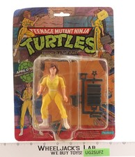 April O'Neil 10-Back Blue Stripes TMNT 1988 Playmates Action Figure NEW SEALED