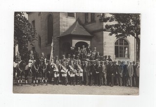 Dt. Reich 1912 Foto Karte Burschenschaft Verbindung Stiftungsfeier Erlangen