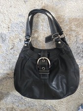 Vintage Coach SoHo Madison Lynn Hobo Black Buckle Bag