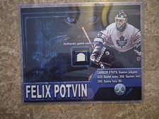 Felix Potvin Toronto Maple Leafs Game Used Stick Picture With Coa