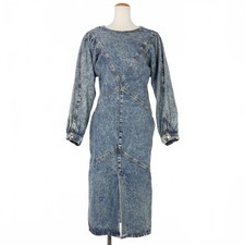 Isabel Marant 20AW Udrea Denim Midi Dress Indigo Women's Size 36