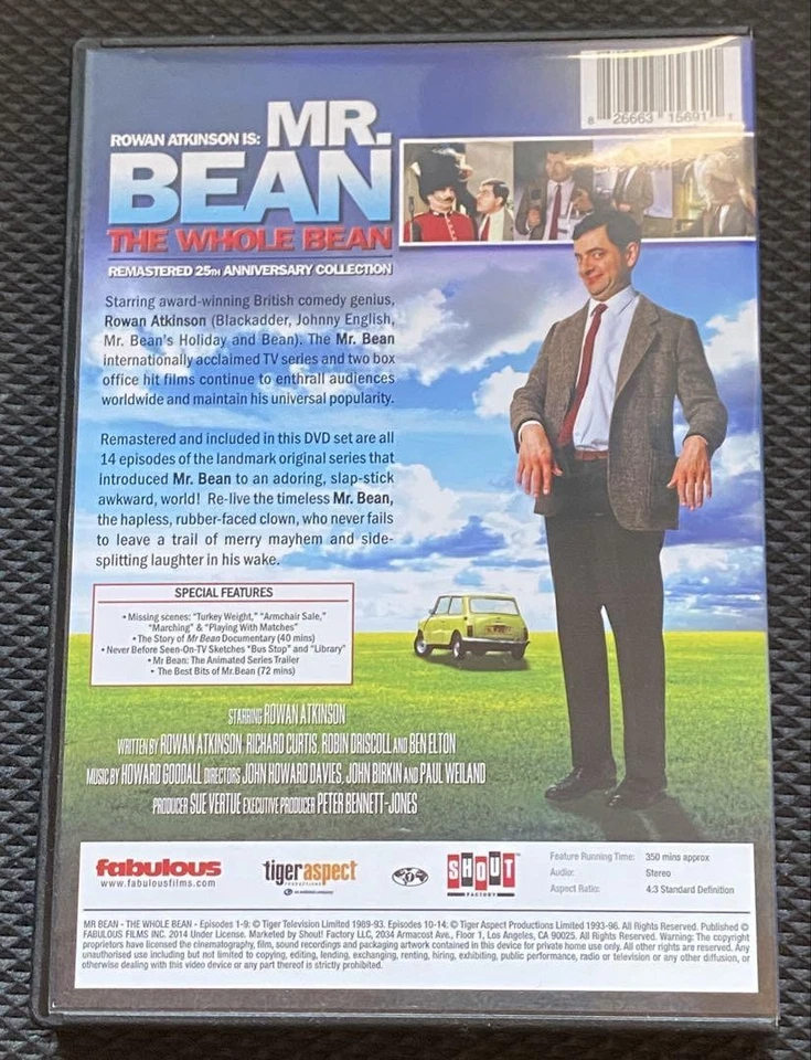 Mr. Bean The Whole Bean 4Disc Set 25th Anniversary Remastered Used - Image 2 of 4