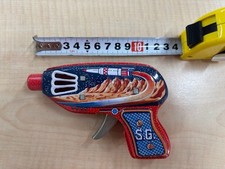 Showa Retro SG Tin Toy Space Gun Rocket Design Made in Japan Vintage 11cm