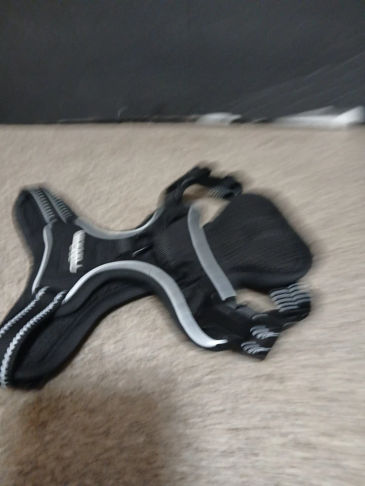 RabbitGoo Adjustable Dog No Pull Harness-Black Padded Reflective-Size Small - Image 2 of 3