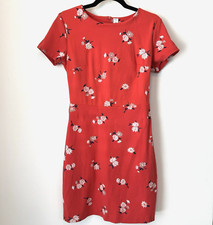Old Navy Womens Coral Floral Pencil Dress Size Small