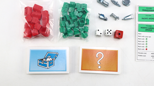 2008 Monopoly Game Replacement Pieces Parts Houses Hotels Speed Dice Properties - Picture 2 of 3