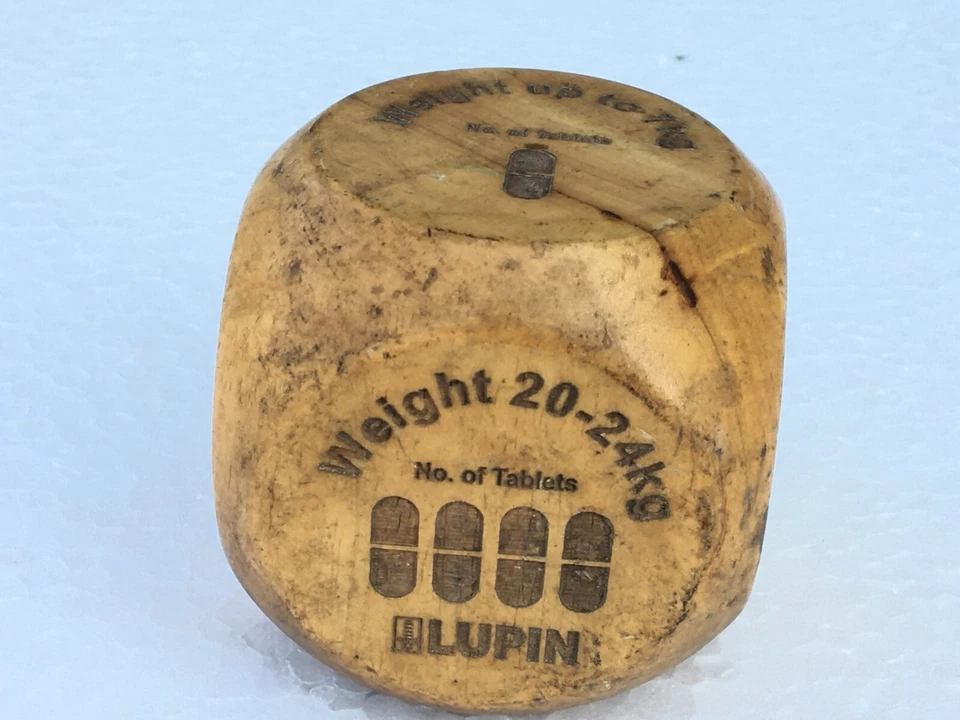 Vintage Handmade Big Size Decorative Wooden Game Dice Collectible - Image 2 of 4