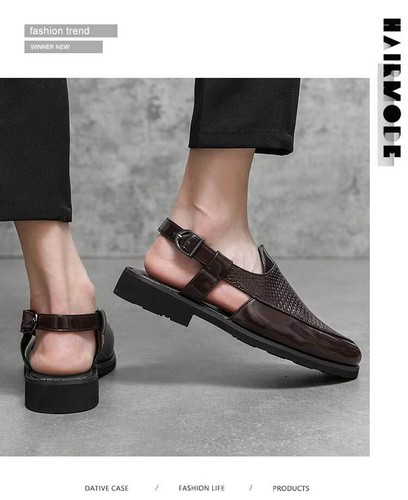 Sandals for Men Buckle Strap Classics Casual Handmade Fashion Men Dress Shoes US - Picture 8 of 14
