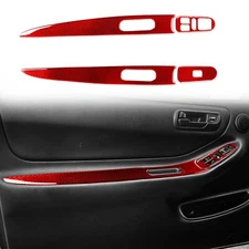 For Acura Integra 94-01 Red Carbon Fiber Interior Window Lift Switch Panel Trim