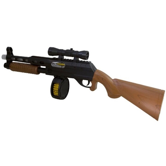 Kids Pump Action Shotgun Toy Gun With Lights Sound Vibration Boys Army