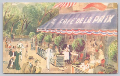 Postcard Cafe De La Paix New York City New York
