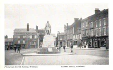 Vtg Postcard Lot (2) The Market Place Wantage, England Unposted DB