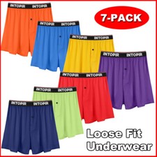 7-Pack Mens Jersey Boxers Soft Comfort Casual Relaxed Fit Boxer Shorts Underwear