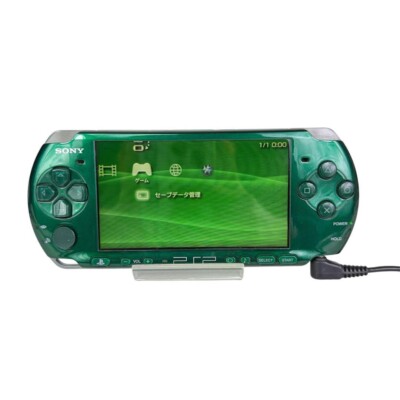 PSP 3000 Spirited Green Handheld Console w/ Charger Battery Memory