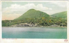 Vintage New York Linen Postcard Sugar Loaf Hudson River Detroit Publishing