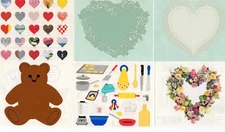 Mrs Grossmans Giant Stickers-Choice Anniversary Hearts 1979 Bear  Heart Wreath++