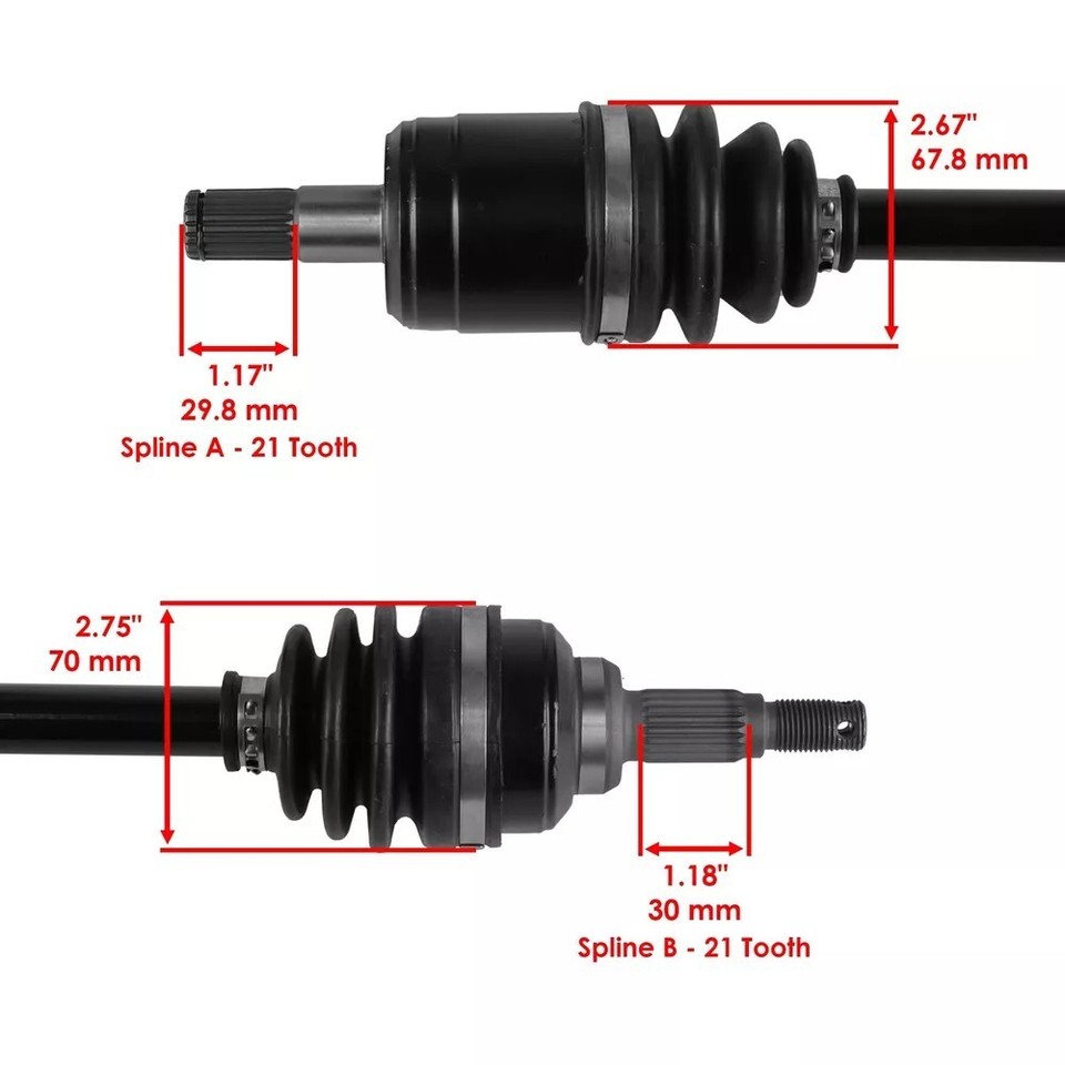 Front Right And Left CV Joint Axles for Honda TRX450ES TRX450S 1998