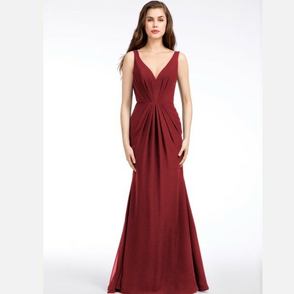 hayley paige burgundy bridesmaid dresses OCCASIONS chiffon maxi dress size 6 women Altered) Hayley Paige 5753 DapperDay @houseofcb ysabella dress in Size:XL 17-17.5
