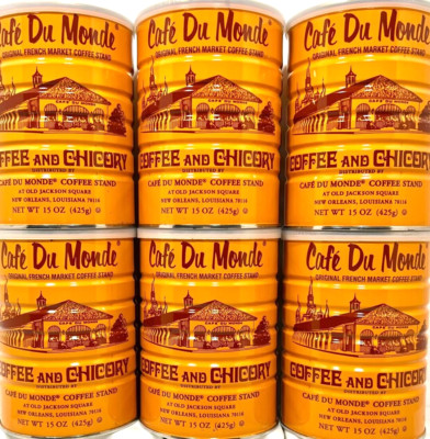 Cafe Du Monde Coffee & Chicory Ground Coffee 15 oz ( Pack of 6 )~02/22/2027