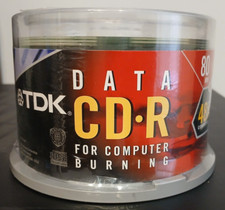 TDK 50 Pack CD-R - 80 Minute - 700 MB - 48x New factory Sealed Spindle