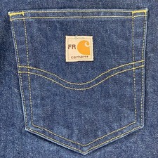 Carhartt Fire Resistant Mens Denim Jeans 34x36 Dark Wash HRC 2 ATPV 23.8- EUC