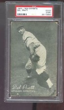 1923 1924 Exhibits Del Pratt PSA 2 (MK) Graded Baseball Card Exhibit Detroit