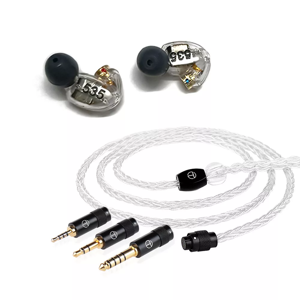 Shure SE535 HiFi Earphone 6BA 3.5/2.5/4.4mm Swappable Plug MMCX