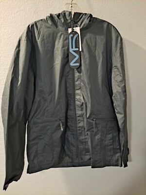 Mack Russo Men s Gray Water Resistant Windbreaker Stylish Comfortable, Large-NWT