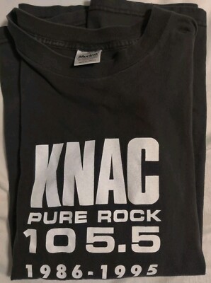 Vintage 1995 KNAC 105.5 Pure Rock XL Shirt RARE 