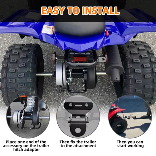 Enganche de remolque Raptor 90 Yamaha/Grizzly 90 2019-2023 con accesorios de montaje - Imagen 6 de 12